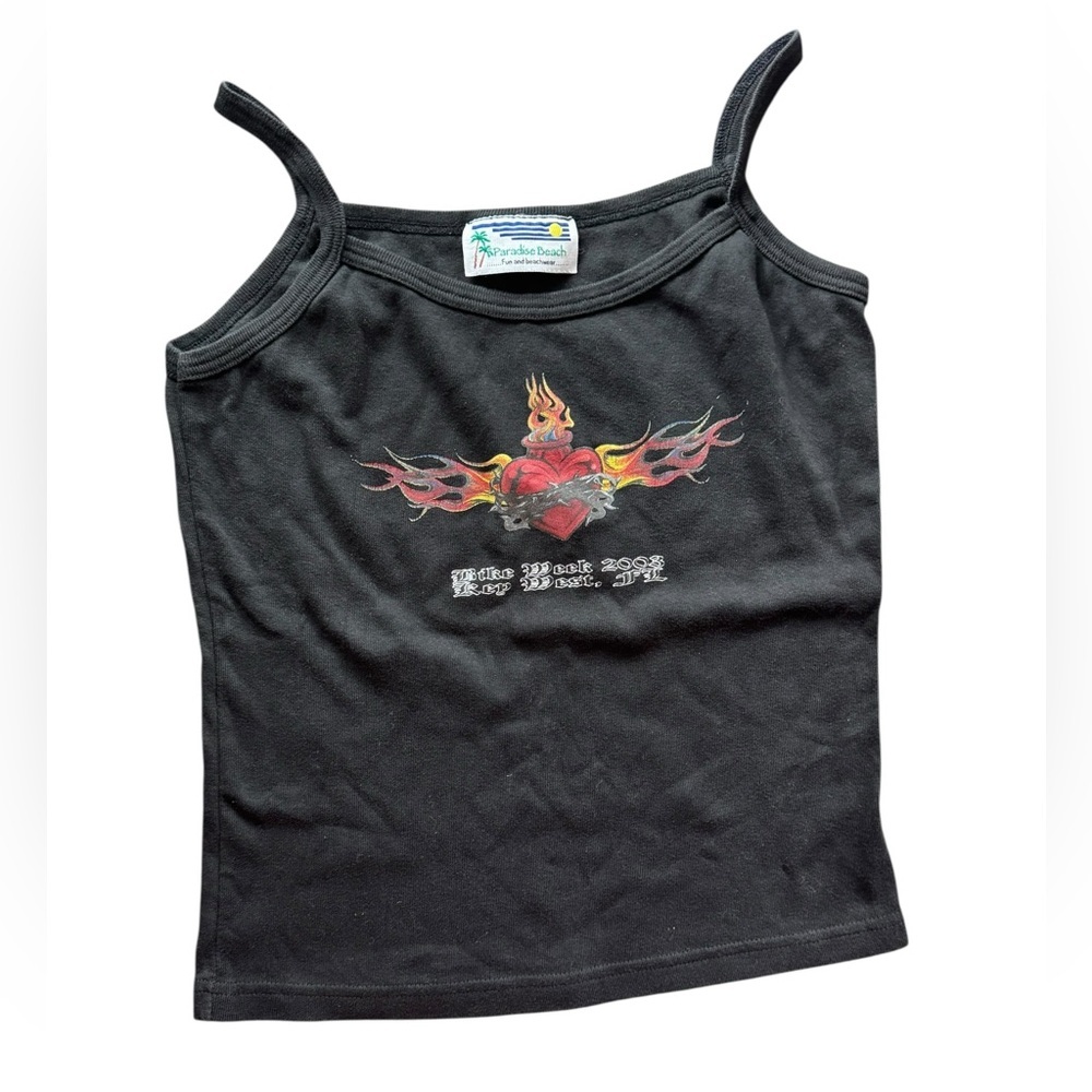 Vintage 2003 Bike Week Flame Baby Tank size Small